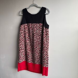 LOFT Pleated Shift Dress, Sleeveless Size 12